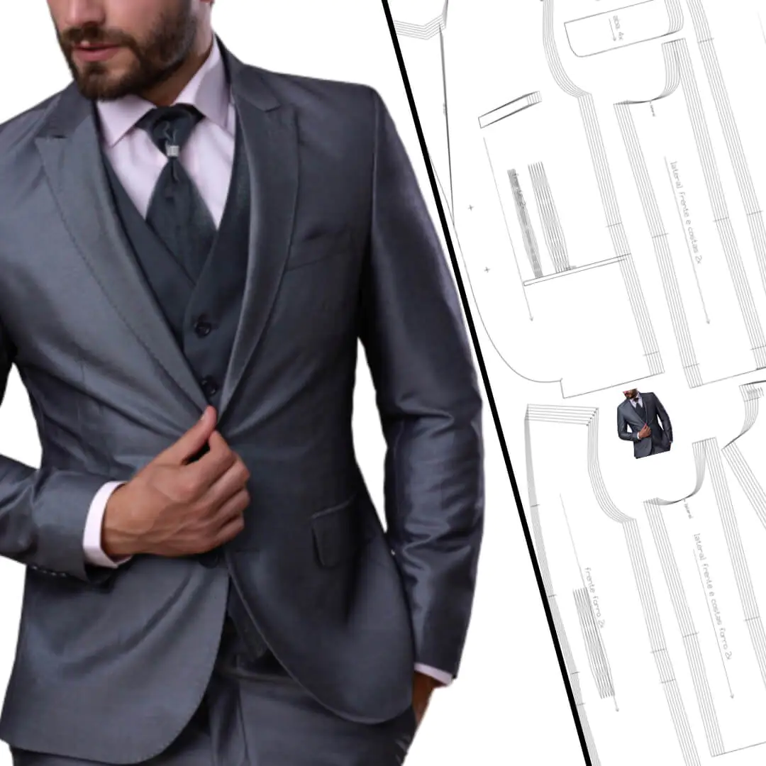 Molde Blazer Social Masculino (40 aos 50) - Imagem 1