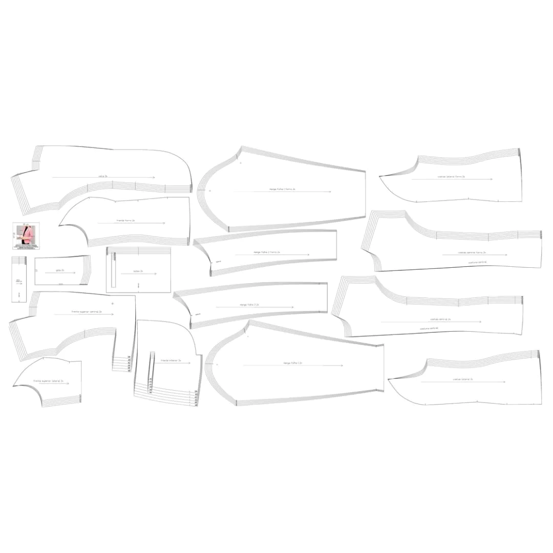 Molde Blazer Slim Feminino (38 ao 48) - Imagem 2
