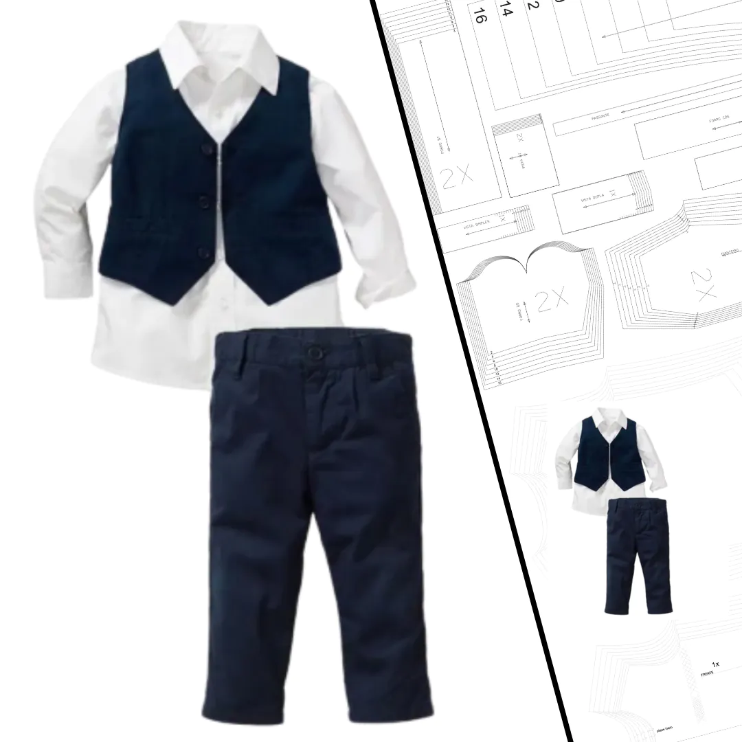 MODELO-Conjuntinho-Social-Longo-Masculino-Infantil--(2-aos-16-anos) Molde Conjuntinho Social Longo Masculino Infantil (2 aos 16 anos) - Imagem 1