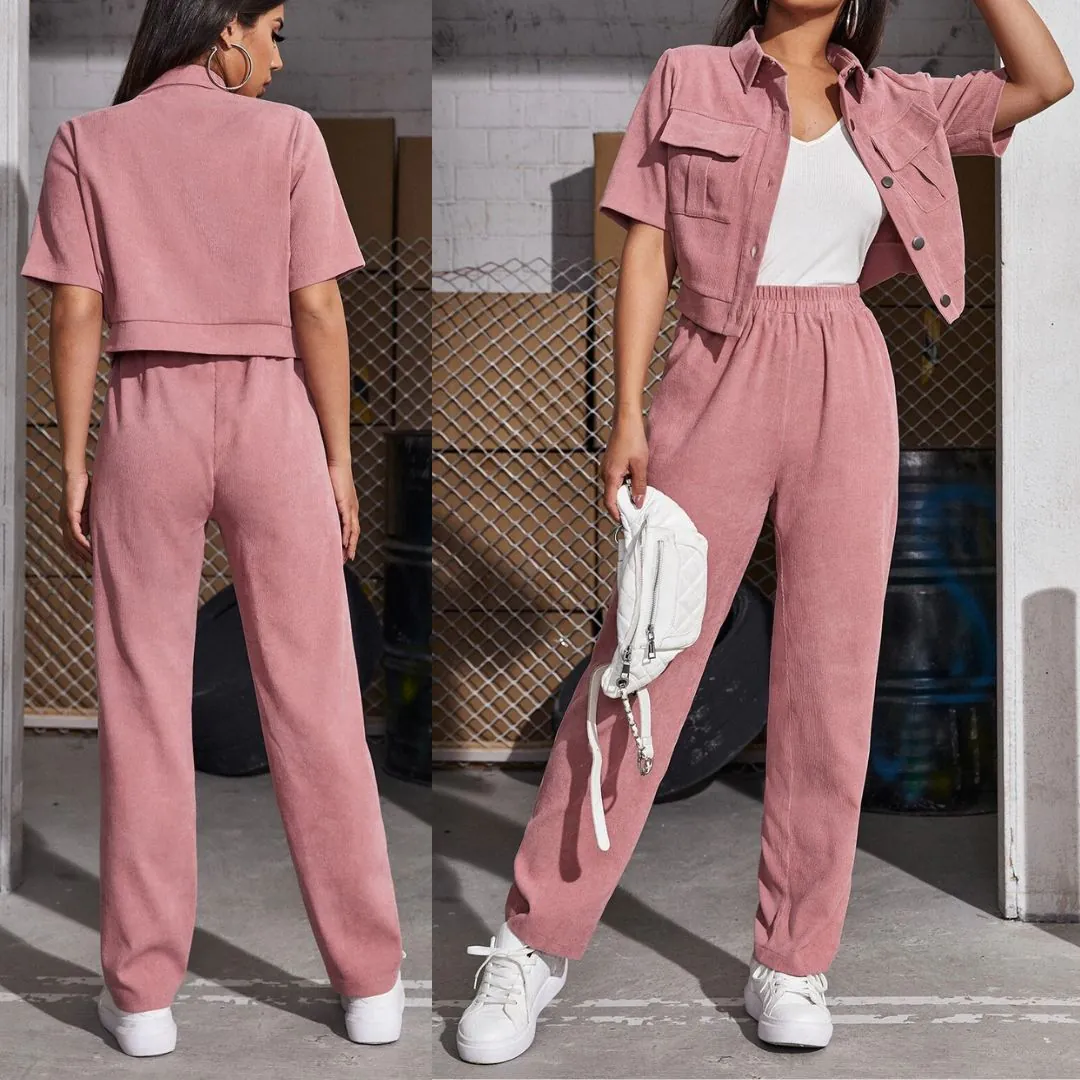 Molde Conjuntinho Camisa de Botões com Bolsos + Calça (P ao GG) - Imagem 1