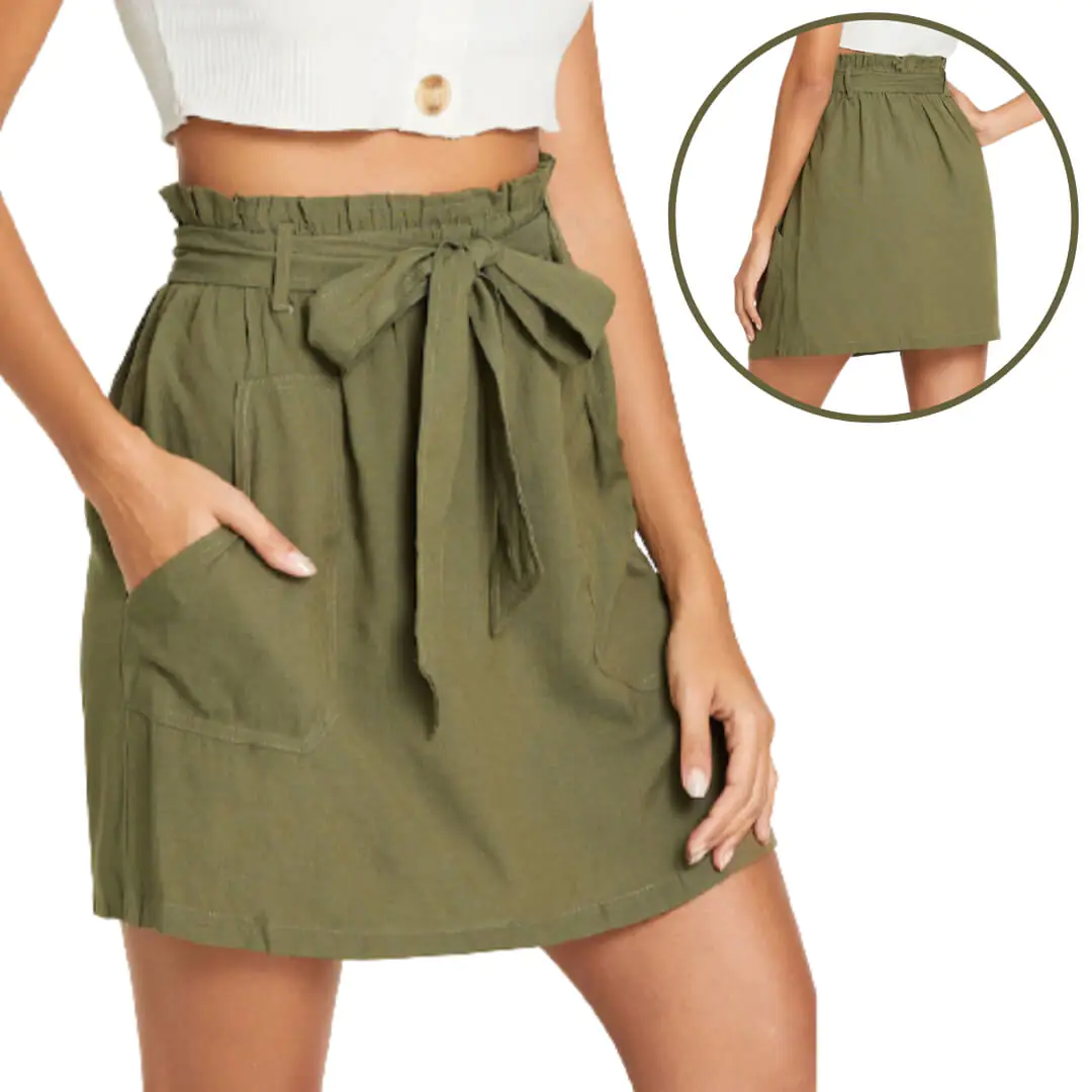 MODELO-Saia-com-Bolsos-e-Cinto-(PP-ao-GG) Molde Saia com Bolsos e Cinto (PP ao GG) - Imagem 1