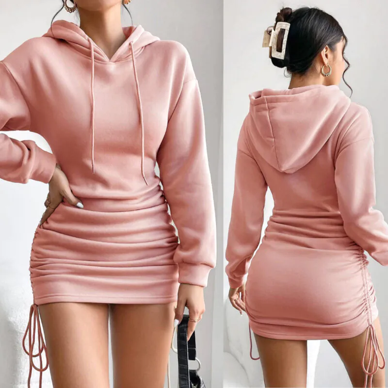 Molde Vestido Moletom Manga Longa com Capuz (38 ao 46)