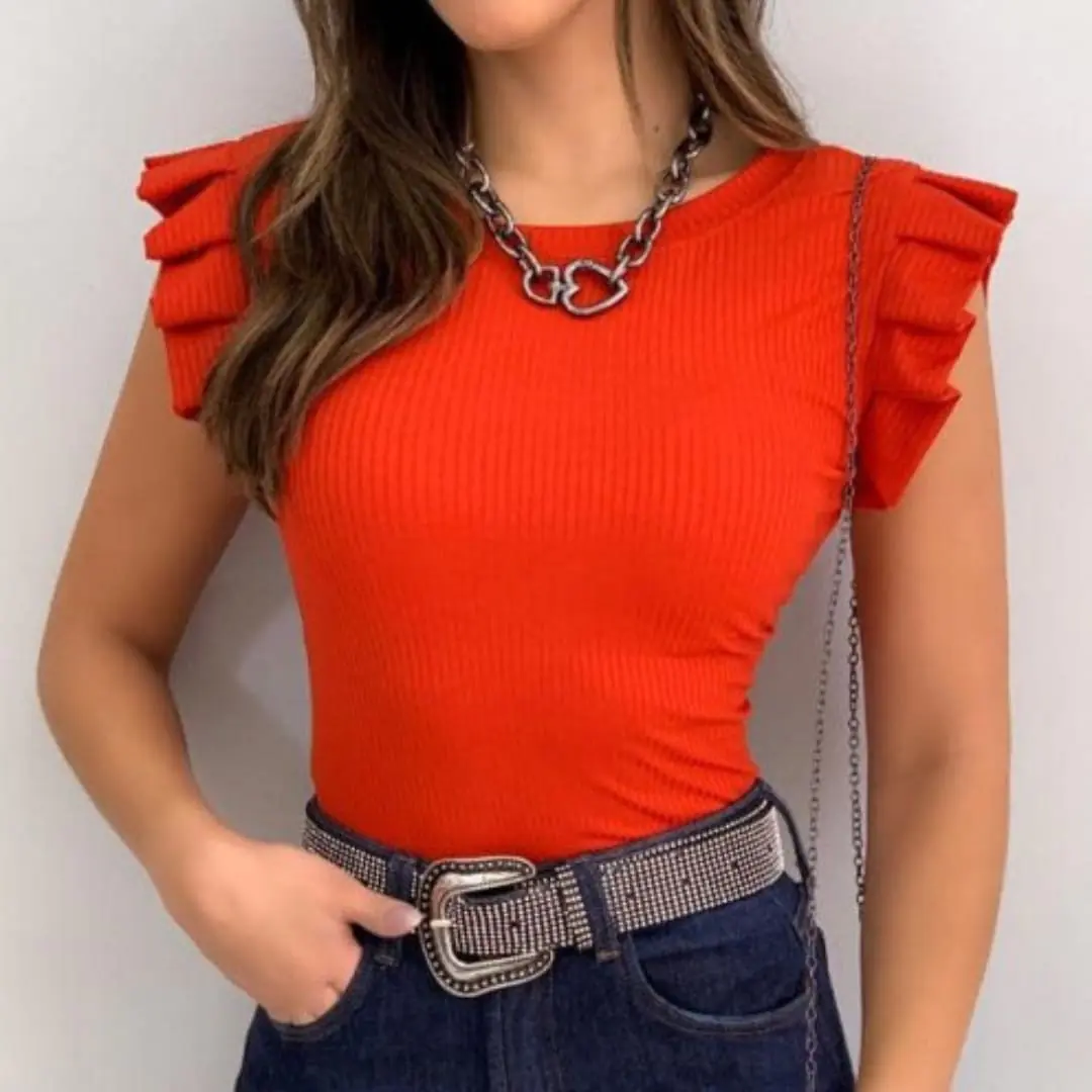 Molde Blusa de malha canelada (38 ao 46) - Imagem 1