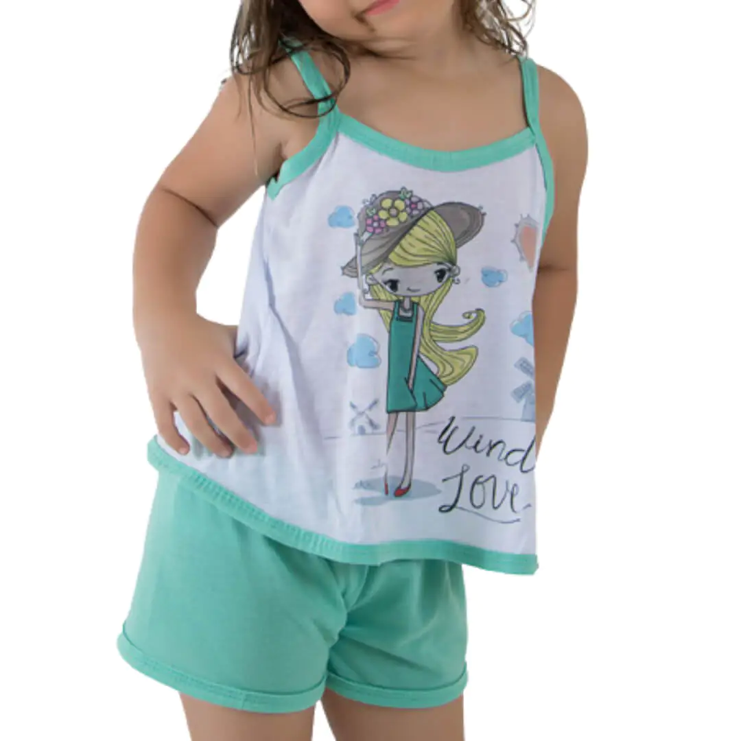 MODELO-Conjunto-Pijama-Infantil-Verão-(1-aos-8-anos) Molde Conjunto Pijama Infantil Verão (1 aos 8 anos) - Imagem 1