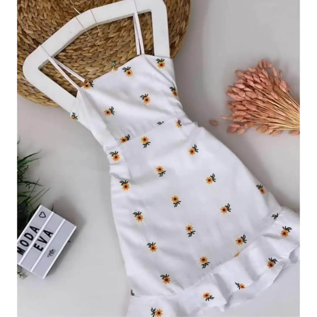 Molde Vestido Alcinhas com Babados (P ao GG) - Imagem 1