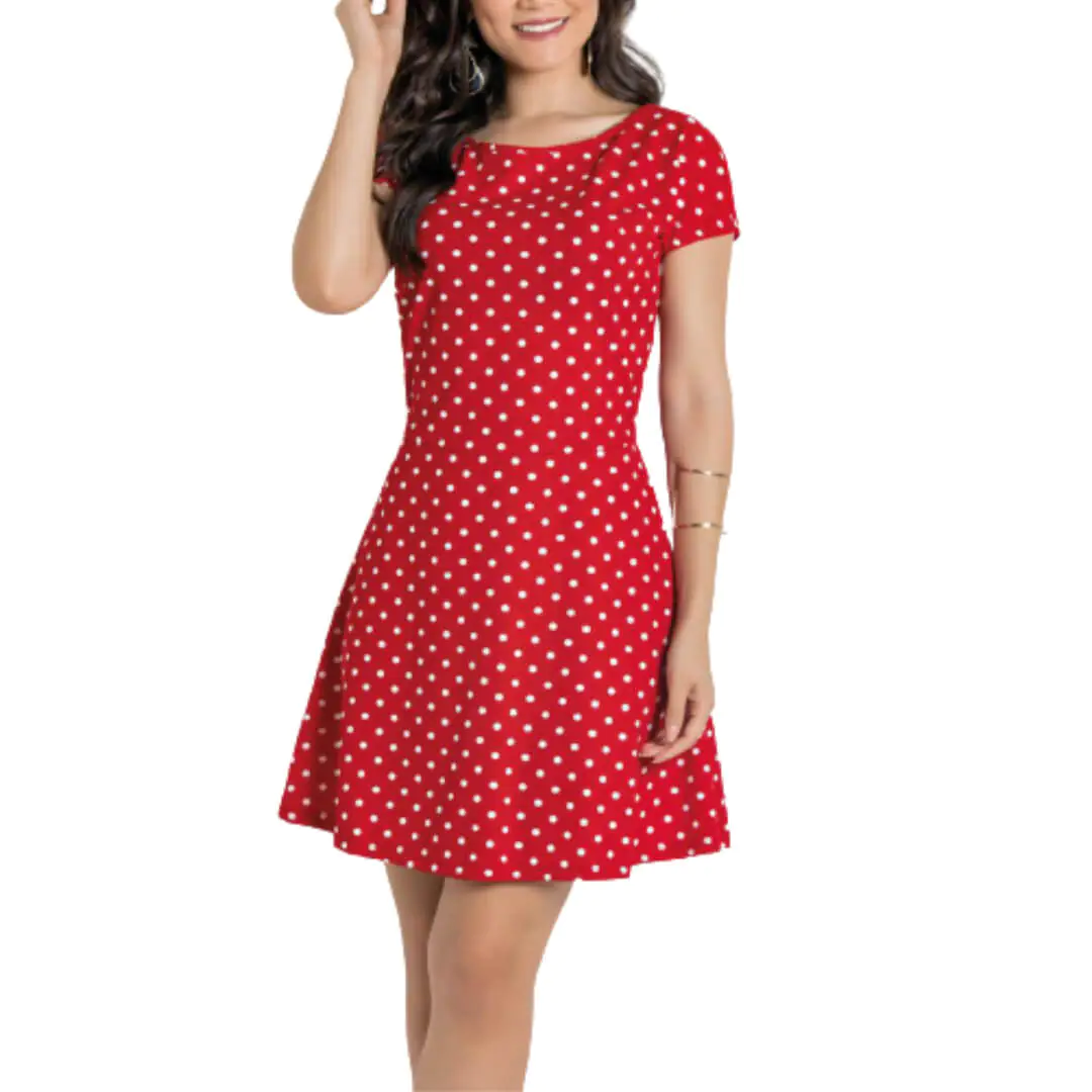 MODELO-Vestido-Evasê-de-Helanca--(PP-ao-GG) Molde Vestido Evasê de Helanca (PP ao GG) - Imagem 1