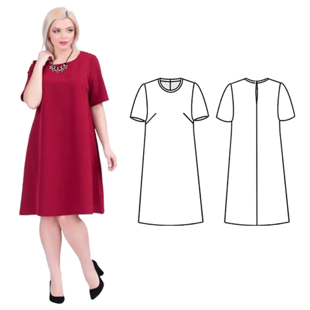 Molde Vestido Plus Size (G1 ao G3) - Imagem 1