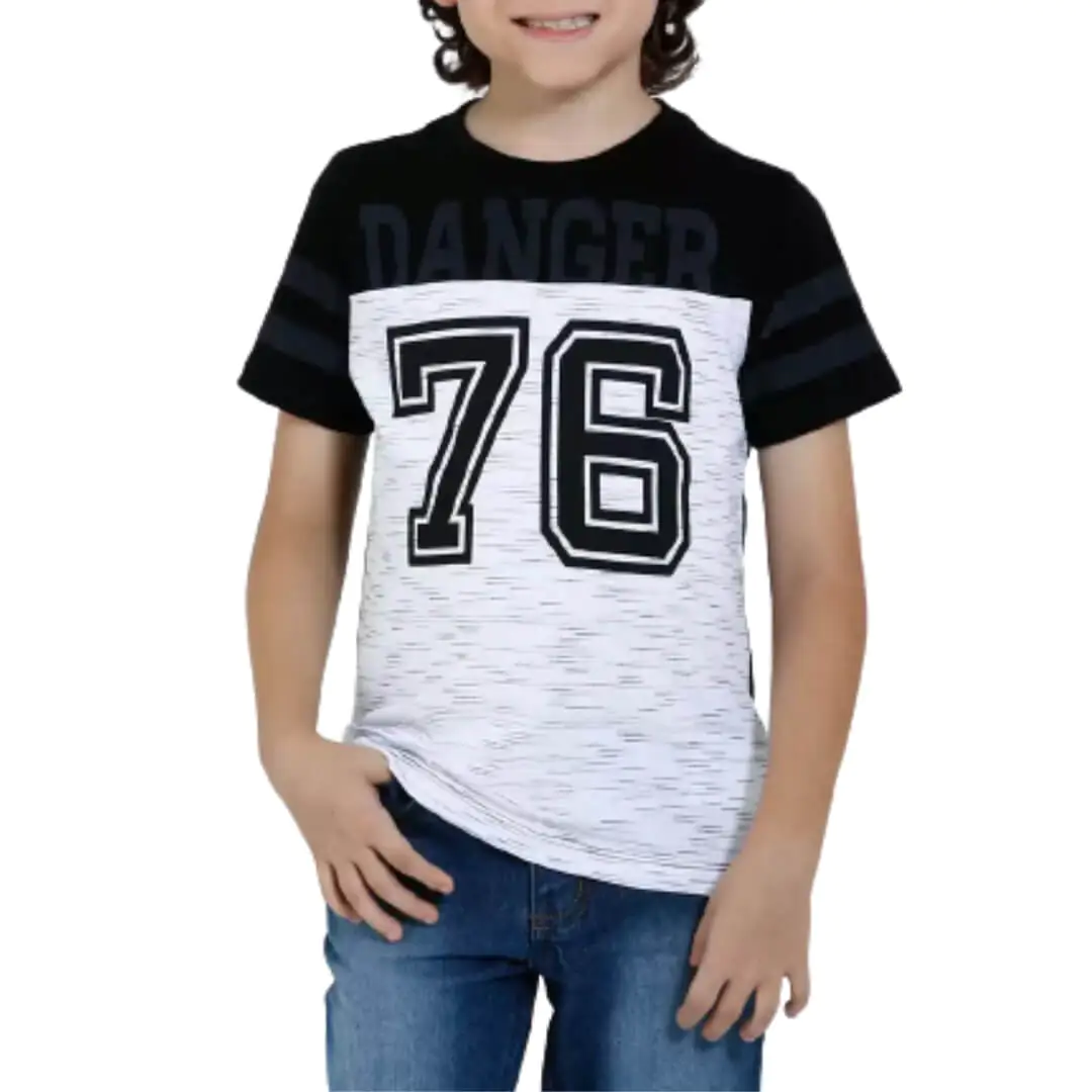 Molde Camiseta Tradicional com Recorte na Manga Infantil (2 aos 16 anos) - Imagem 1