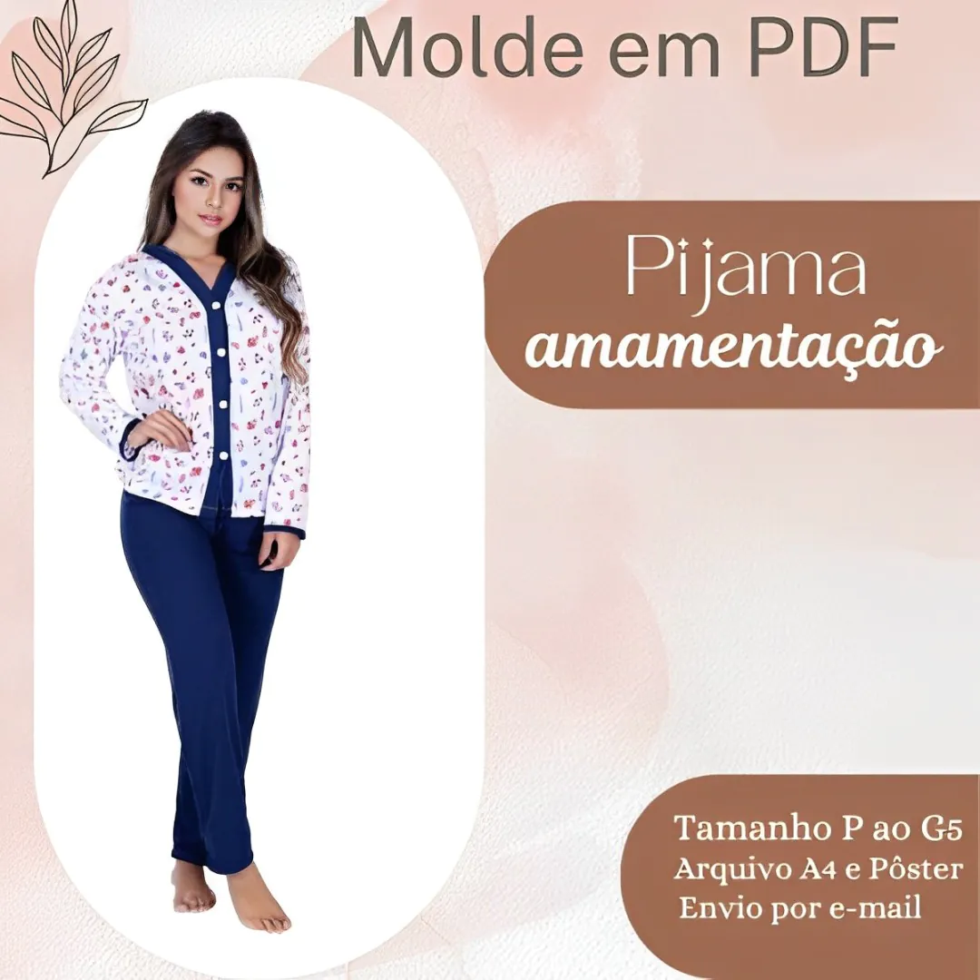 Molde Pijama de Amamentação (P ao G5) - Imagem 1