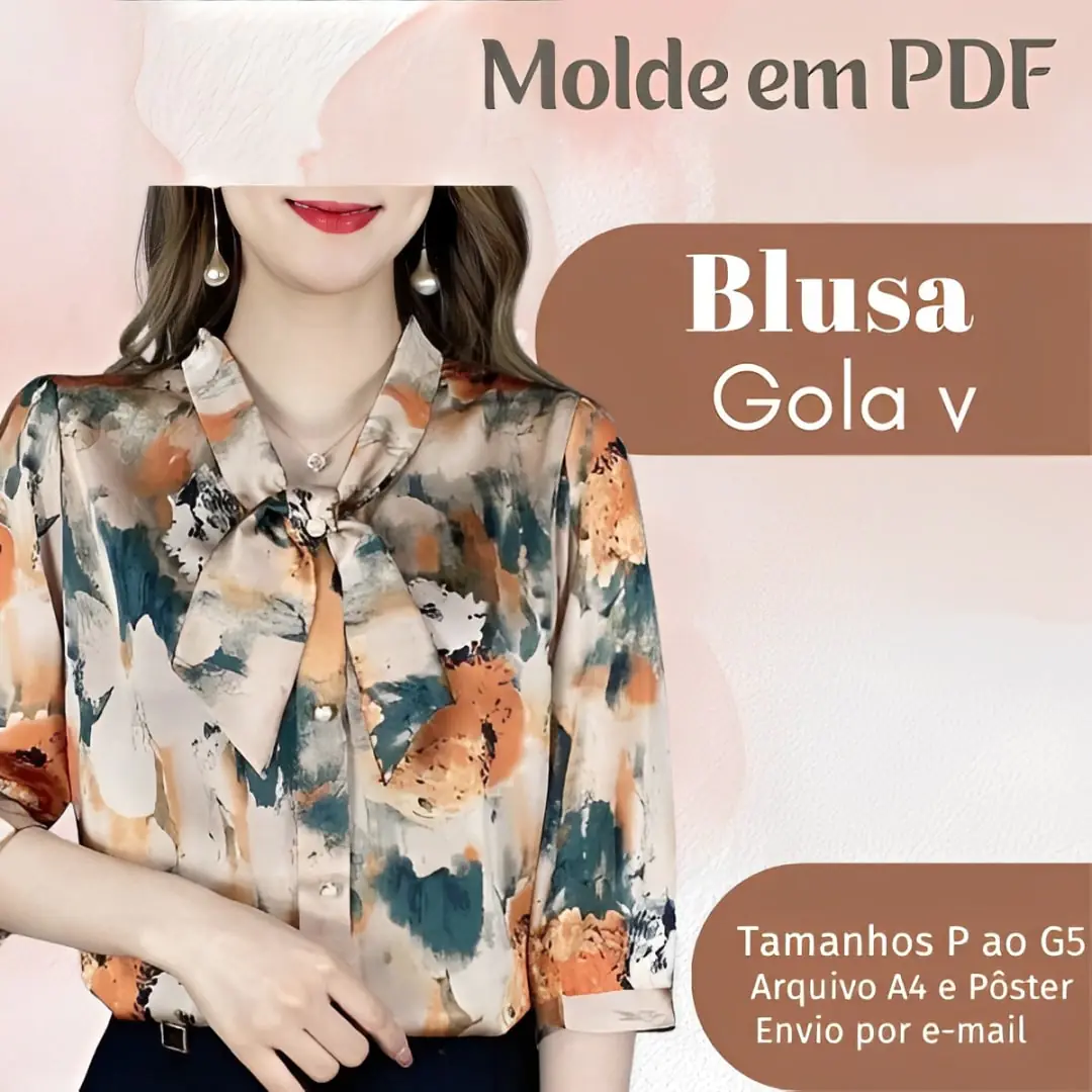 Molde Blusa Gola V (P ao G5) - Imagem 1