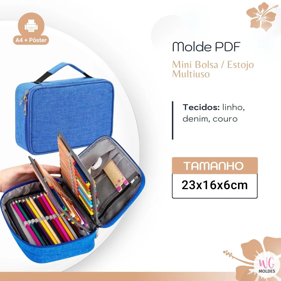 Molde Mini Bolsa Estojo (23 x 16 x 6cm) - Imagem 1