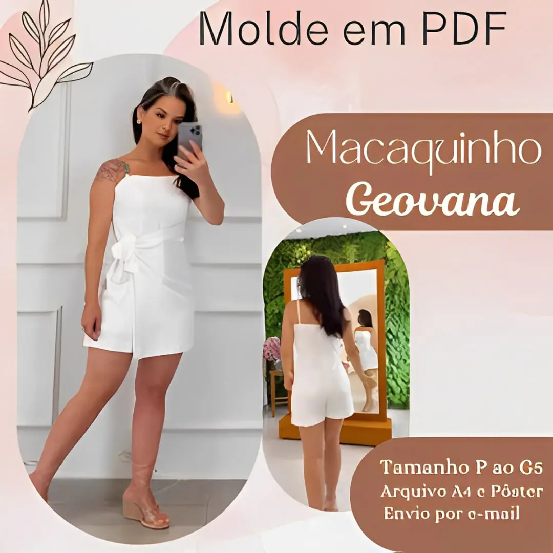 Molde Macaquinho Geovana (P ao G5) - Imagem 1
