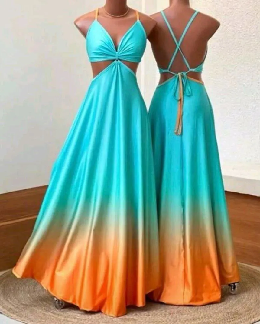 Molde Vestido Longo Godê Fluit (PP ao G1) - Imagem 1